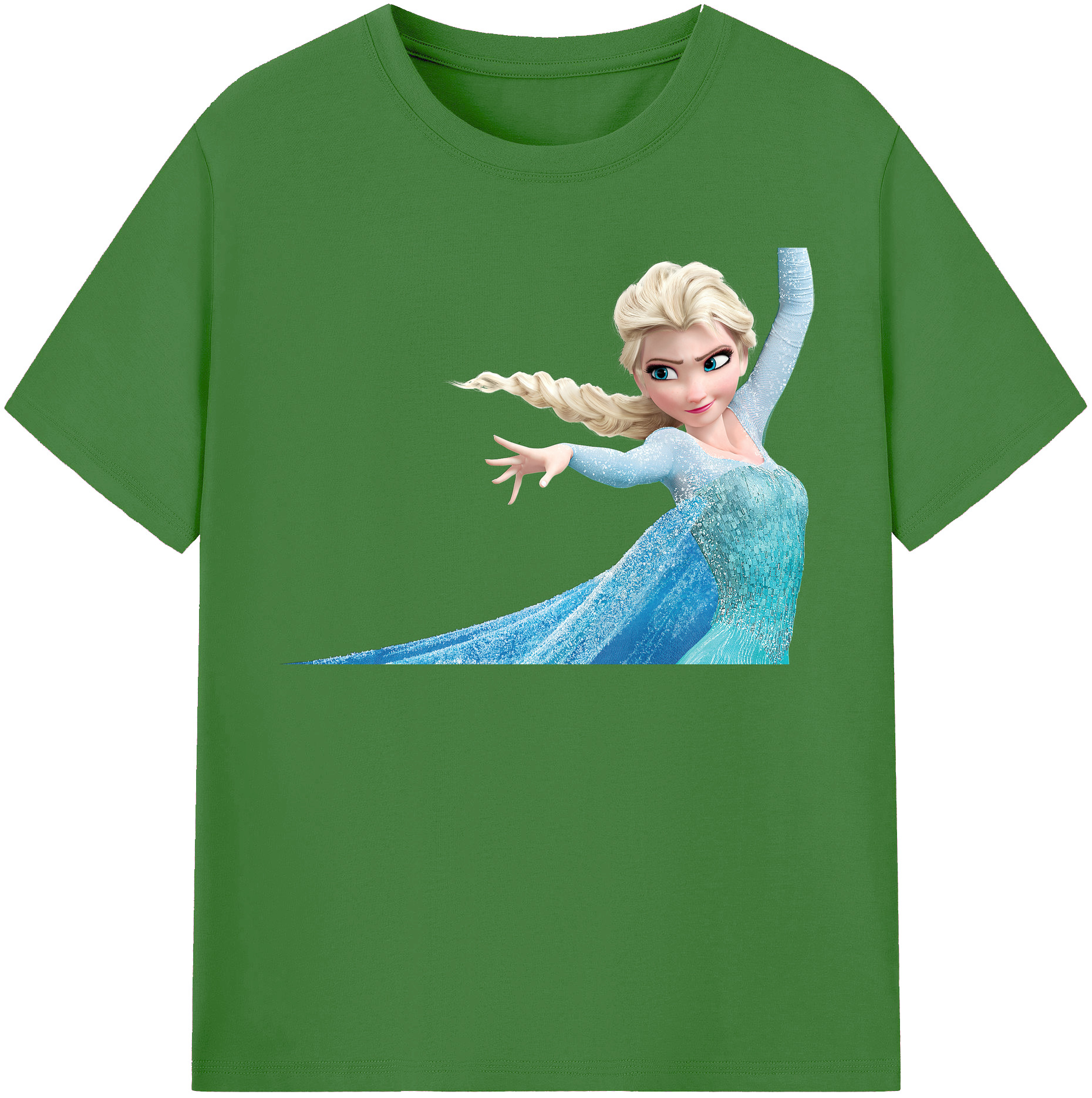 （画像用） アナと雪の女王 アンナ エルサ Frozen Anna Elsa レディースカジュアルプリントTシャツ（綿100％）